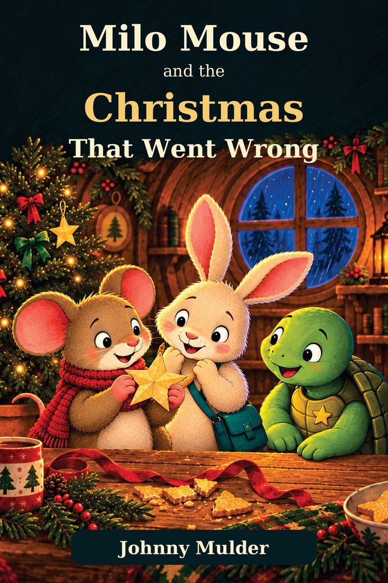 Milo Mouse and the Christmas That Went Wrong book cover, by Johnny Mulder